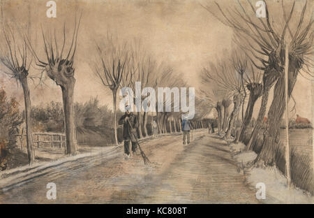 Road à Etten, 1881, craie, crayon, pastel, aquarelle. Underdrawing à la plume et encre brune., 15 1/2 x 22 3/4 in. (39,4 x 57,8 cm Banque D'Images