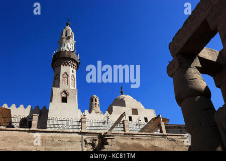 Le temple de Louxor de la mosquée Abou el-haggag, Afrique, la haute Égypte, l'UNESCO patrimoine mondial Banque D'Images