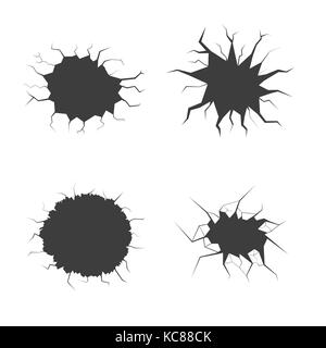 Le crack set vector Illustration de Vecteur