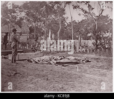 L'inhumation des morts, Fredericksburg, Andrew Joseph Russell, 1863 Banque D'Images
