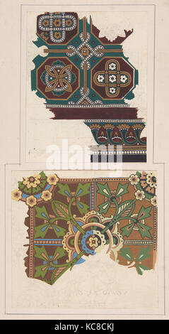 Dessin de conception, Christopher Dresser, ca. 1883, sur la base de conception antérieure Banque D'Images