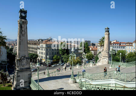 Marseille (sud-est de la France) : escalier de la gare 'Gare Saint-Charles' Banque D'Images