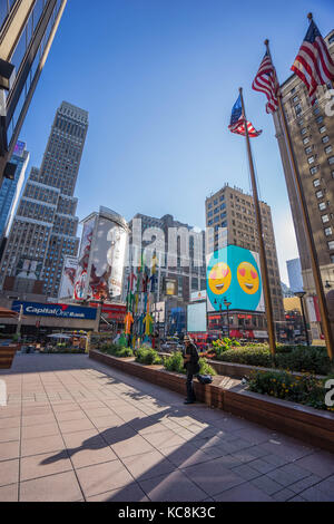 Les rues de New York juste après le lever du soleil Banque D'Images