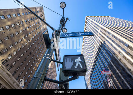 Les rues de New York juste après le lever du soleil Banque D'Images