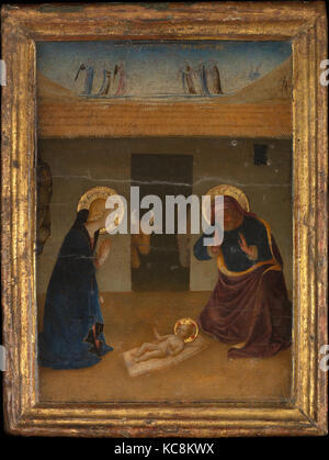 La nativité, Tempera et or sur bois, dans l'ensemble, avec cadre, 15 1/4 x 11 1/2 in. (38,7 x 29,2 cm) ; surface peinte 13 x Banque D'Images