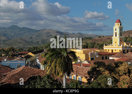 TRINIDAD, CUBA, 18 février 2014 : vue de dessus de la ville de Trinidad depuis la Tour du Musée Municipal Banque D'Images