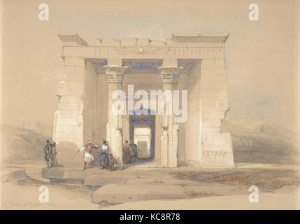 Le Temple de Dendur, Nubia, 1848, Aquarelle sur mine de plomb à la gouache sur papier vélin beige, feuille : 7 11/16 x 10 1/2 in. (19.5 Banque D'Images