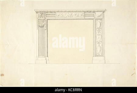 Conception d'un Chimneypiece, Sir William Chambers, 1740-96 Banque D'Images