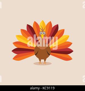 Carte de la Turquie de vecteur pour Thanksgiving Day Illustration de Vecteur