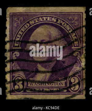 Usa - vers 1932 : timbre imprimé aux États-Unis montre libre portrait George Washington (1732-1799), a été le premier président des États-Unis (1789-1797), Banque D'Images