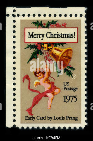 USA - circa 1975 : timbre imprimé aux États-Unis montre image de la dédié à la Noël, circa 1975. Banque D'Images