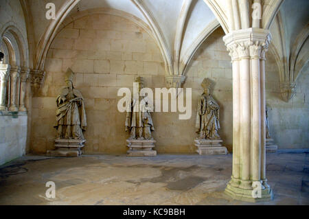 Salle Capítulo dans le monastère d'Alcobaça, site classé au patrimoine mondial de l'UNESCO. Alcobaça, Portugal Banque D'Images