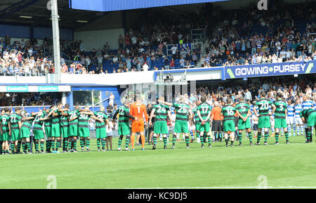 Jeu pour Grenfell, à loftus road stadium, des célébrités, des membres de la famille de Grenfell et les membres des services d'urgence ont pris part tin le match, avec un rendement à mi-temps par Rita ora comprend : game4grenfell où : London, Royaume-Uni Quand : 02 septembre 2017 source : wenn.com Banque D'Images