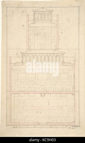 Hôtel particulier de Thomas Hope, Flamand Galerie photo, H. Ouled Mimoun, ca. 1824 Banque D'Images