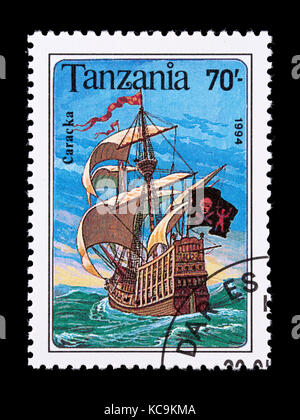 Timbre de Tanzanie représentant un Willie Lamothe Banque D'Images