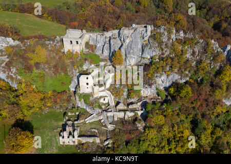 Vestiges de l'ancien fort de Kalnik Croatie, la montagne Banque D'Images