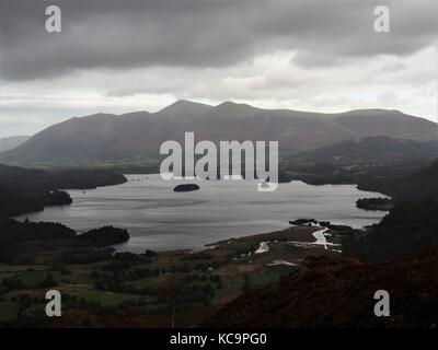 Derwentwater avec skiddaw derrière, parc national de lake District, Cumbria, Royaume-Uni Banque D'Images