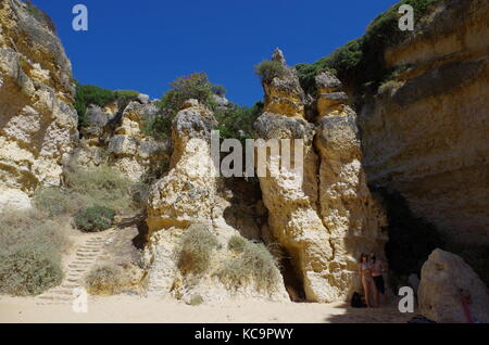 Plage de Ponta Grande Cala à Albufeira. Algarve, Portugal Banque D'Images
