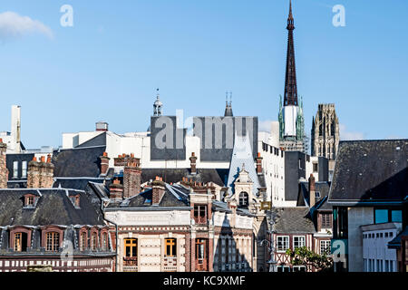 Rouen (Normandie, France) : Vue sur la ville Banque D'Images