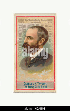 Charles H. Taylor, Le quotidien Boston Globe, de l'American Editors series (N1) pour les marques de cigarettes Allen & Ginter, 1887 Banque D'Images