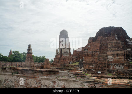 Le complexe du temple en ruine ce que maha qu'à Ayutthaya Banque D'Images