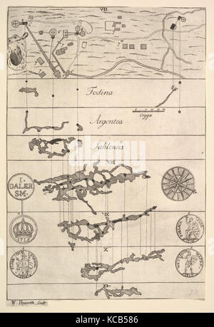 Fodina argentea Sahlensis - une mine d'argent à la Sala - II (Aubry de la Mottraye's 'voyages dans toute l'Europe, l'Asie Banque D'Images