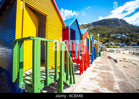 Maisons de Plage à st.james afrique du sud Banque D'Images