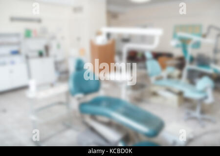 Photo floue de vide du dentiste. arrière-plan flou Banque D'Images