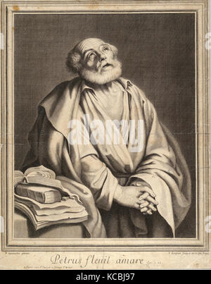 Dessins et estampes, Print, la pénitence de Saint Peter, Artiste, après, Jusepe DE RIBERA (appelé Lo Spagnoletto), Jean Lenfant Banque D'Images