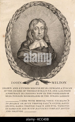 Dessins et estampes, Print, John Milton, gardienne, auteur, Aquafortiste Banque D'Images