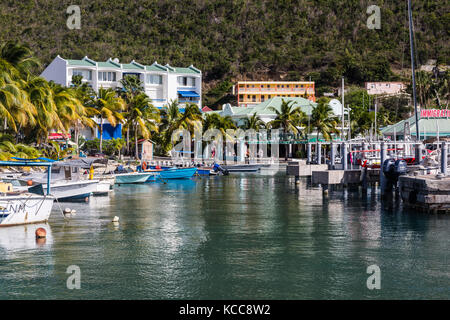 Bateaux dans le port, à Philipsburg, Saint Martin Banque D'Images