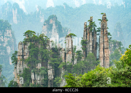 Réunion des soldats, yuanjiajie scenic area, wilungyuan Banque D'Images