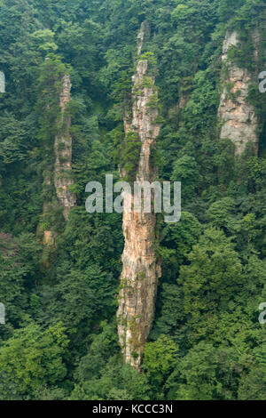Vue depuis la montagne tianzi, yuanjiajie wulingyuan scenic area, Banque D'Images