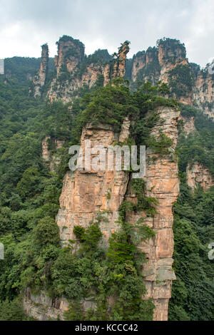 Vue depuis la montagne tianzi, yuanjiajie wulingyuan scenic area, Banque D'Images