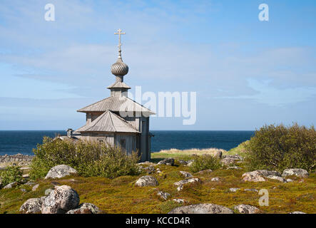 L'église Saint-André sur l'île de Big Zayatsky. L'archipel de Solovetsky, Russie, 1702 Banque D'Images