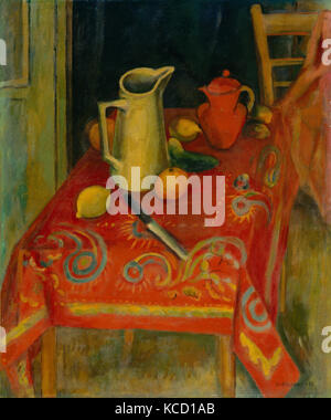 La nappe rouge, 1915, huile sur toile, 30 1/8 x 25 1/8 in. (76,5 × 63,8 cm), peintures, Samuel Halpert (Américain, Bialystok Banque D'Images