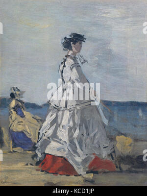 La princesse Pauline de Metternich (1836-1921) sur la plage, Eugène Boudin, ca. 1865-67 Banque D'Images