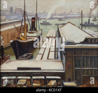 East River, 1913-2014, huile sur toile, 30 1/8 x 34 1/8 in. (76,5 x 86,7 cm), peintures, Samuel Halpert (Américain, Bialystok, Russie Banque D'Images