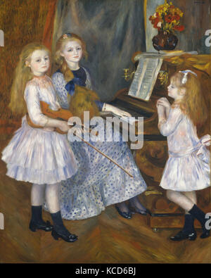 Les filles de Catulle Mendès, Huguette (1871-1964), Claudine (1876-1937), et Helyonne (1879-1955), Auguste Renoir, 1888 Banque D'Images