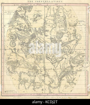 1856, Burritt, Huntington Site des constellations ou des étoiles en Juillet, Août et Septembre Banque D'Images