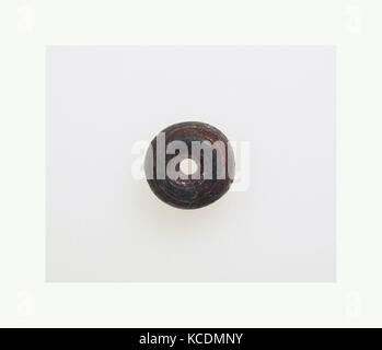 Bead, Roman, verre, Diam. : 7/8 x 9/16 in. (2,2 x 1,4 cm), verre Banque D'Images