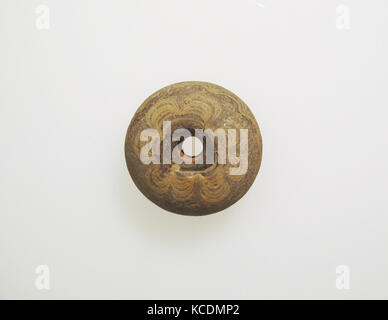 Bead, Roman, verre, Diam. : 1 9/16 x 7/8 in. (4 x 2,2 cm), verre Banque D'Images