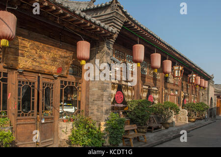 Vieux bâtiment dans l'est de la ville antique de Pingyao, Shanxi, Chine Banque D'Images