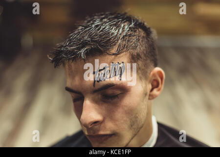 Portrait of man with tattoo Banque D'Images