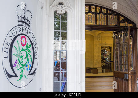 L'extérieur de la Cour Suprême du Royaume-Uni à la place du Parlement, Londres, UK Banque D'Images