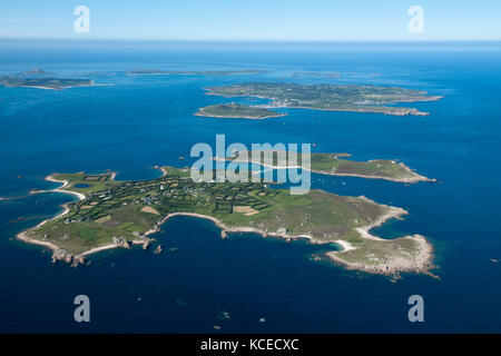 St Agnes, îles Scilly, à la NW vers st. Mary's). sv8807/37. Banque D'Images