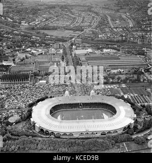 Wembley Park, l'empire stadium photographié le 8 mai 1963 lors d'un match amical. c'était un nul 1-1 entre l'Angleterre et le Brésil. æ Banque D'Images