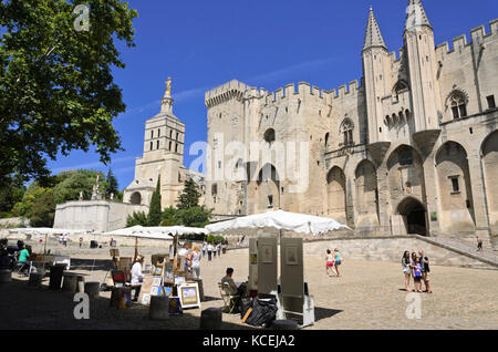 Palais des Papes, Avignon, Provence, France Banque D'Images