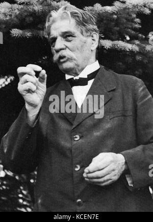 Photographie du Dr Albert Schweitzer (1875-1965) un théologien français-allemand, organiste, philosophe et médecin. En date du 20e siècle Banque D'Images