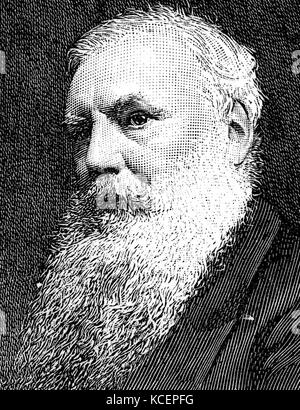 Portrait de Henry Baker Tristram (1822-1906), un pasteur anglais Bible scholar, voyageur et l'ornithologue. En date du 19e siècle Banque D'Images